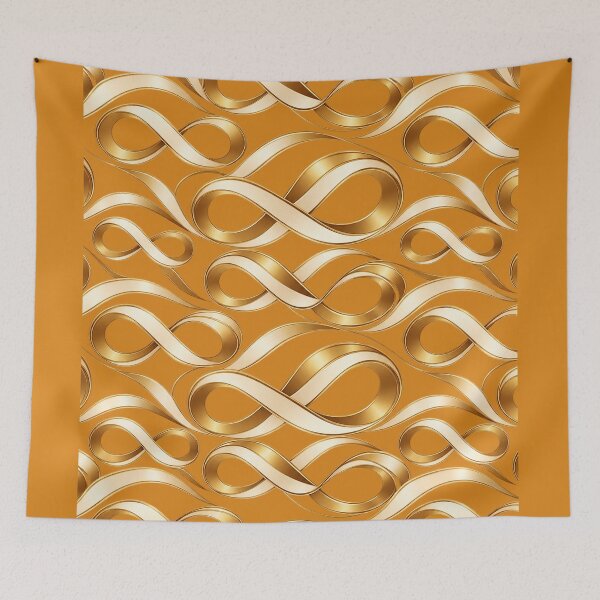 Item preview, Pearl Ivory and Antique Gold Infinity Waves designed and sold by annenambiro.