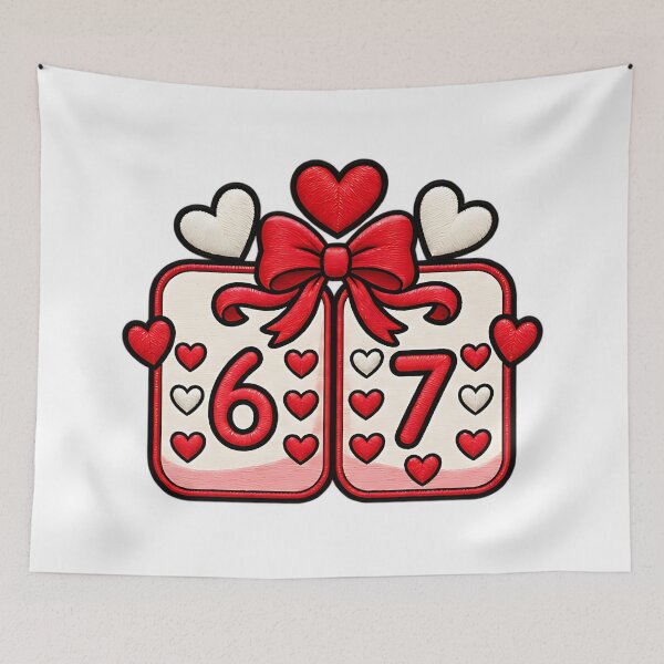 Item preview, Six Seven Playing Dice Funny 67 Valentine Joke designed and sold by ArtDesignTp.