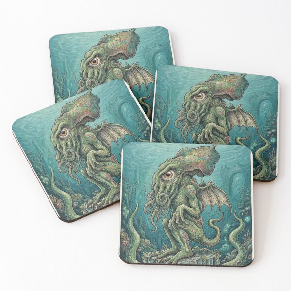 Item preview, Cthulhu illustration designed and sold by Vintage Designs +.