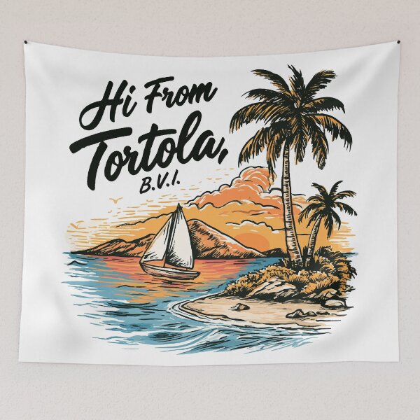 Item preview, Hi From Tortola BVI Sunset designed and sold by RichardRags.