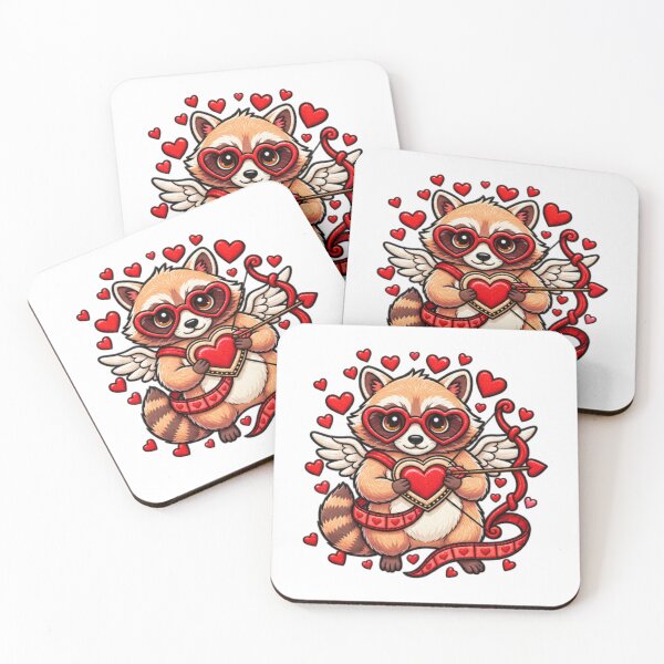 Item preview, Raccoon Heart Collector Valentine Hearts and Love designed and sold by ArtDesignTp.