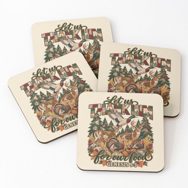 Item preview, Let Us Thank Him for Our Food Genesis 9:3 Patchwork Wildlife designed and sold by AmiGraph.