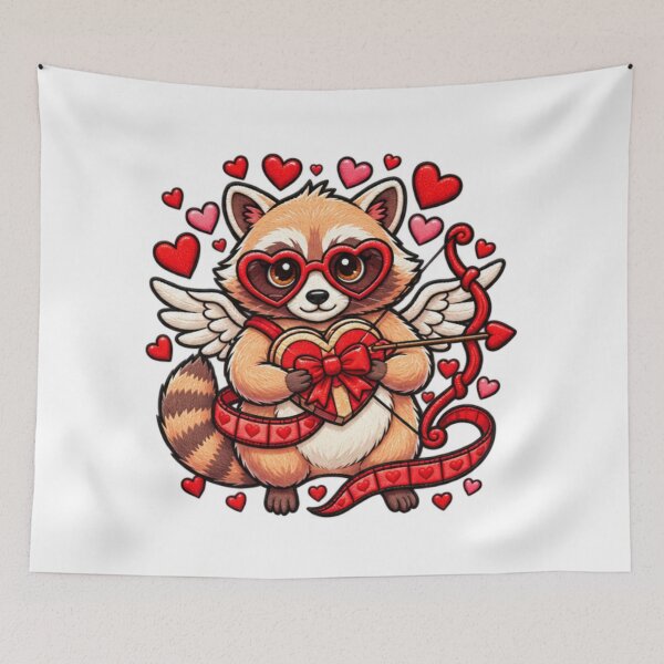 Item preview, Raccoon Heart Collector Sweet Adorable Raccoon Love designed and sold by ArtDesignTp.