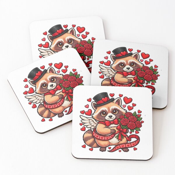 Item preview, Raccoon Heart Collector Adorable Valentine Love designed and sold by ArtDesignTp.