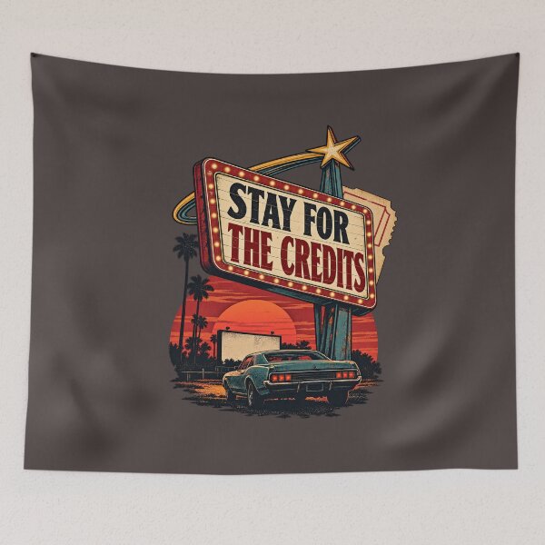 Item preview, Stay for the Credits | Vintage Drive-In Cinema designed and sold by slemfiskz.