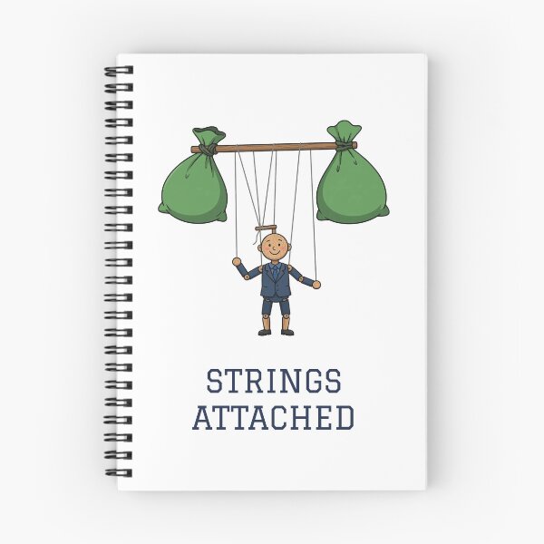 Item preview, Strings Attached Funny Shirt — Puppet Politician Money Satire Tee designed and sold by RobinHoodShirts.