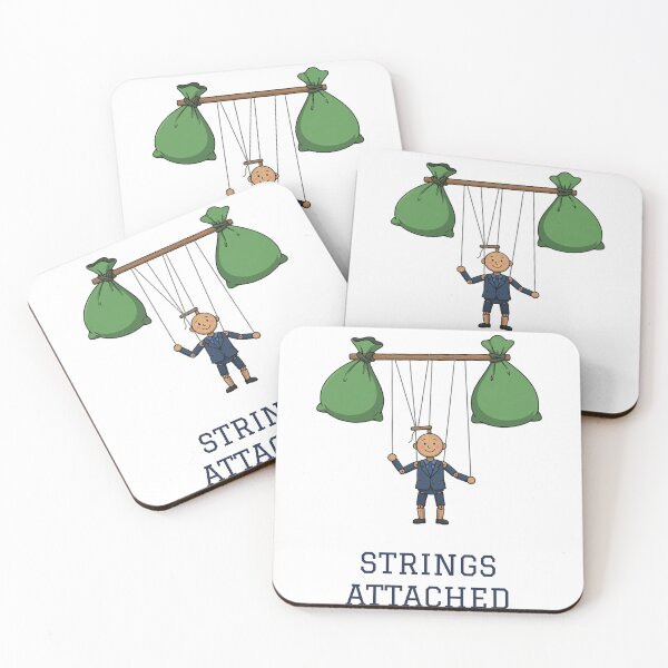 Item preview, Strings Attached Funny Shirt — Puppet Politician Money Satire Tee designed and sold by RobinHoodShirts.