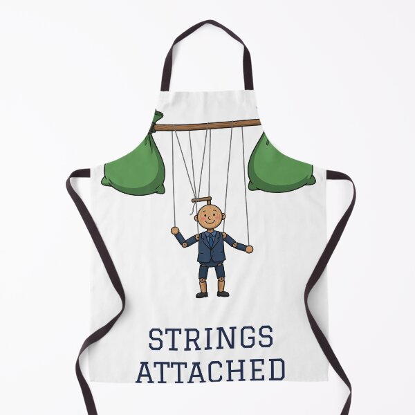 Item preview, Strings Attached Funny Shirt — Puppet Politician Money Satire Tee designed and sold by RobinHoodShirts.