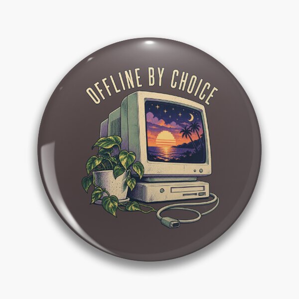 Item preview, Offline by Choice | 90s Retro Computer Sunset designed and sold by slemfiskz.