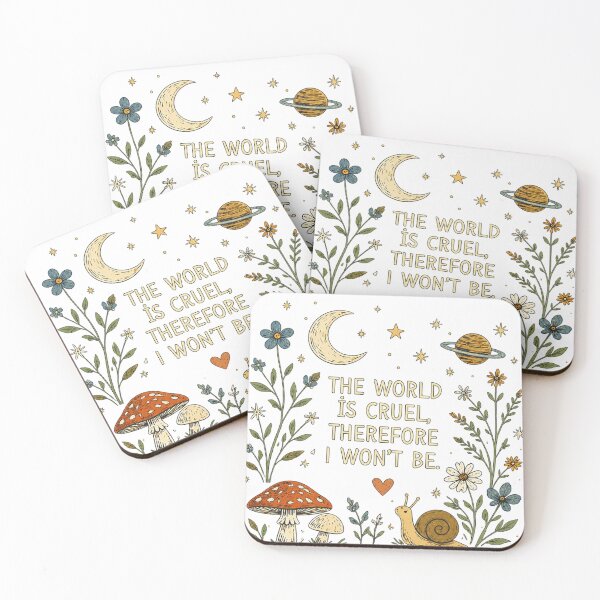 Item preview, he World Is Cruel, Therefore I Won’t Be Quote designed and sold by Mnyus shop.