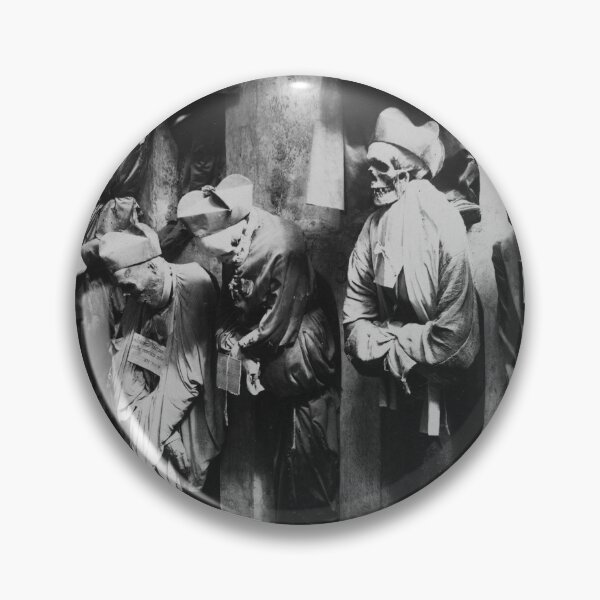 Item preview, Morbid curiosities - 1895 macabre gothic Catacombs, Convento dei Cappucini, Palermo, Italy mausoleum vintage black and white photograph by Eugenio Interguglielmi  designed and sold by Astrid Arkhangelsky.