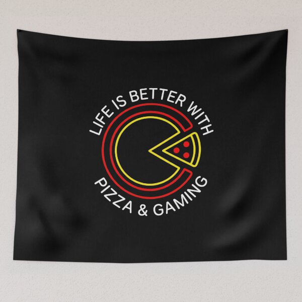 Item preview, Life Is Better With Pizza and Gaming Funny Gamer Pizza Lover designed and sold by YOUNG DREAM STORE.