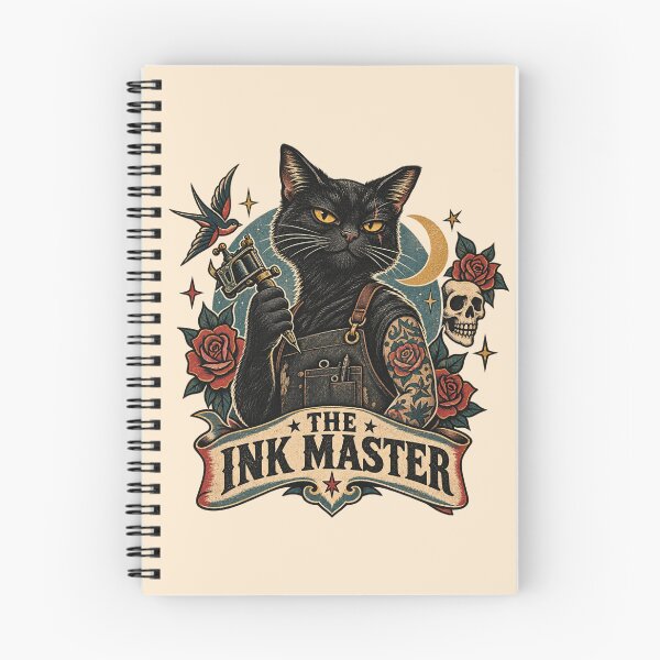 Item preview, Black Cat Tattoo Artist Traditional Art designed and sold by Dogandesighn.