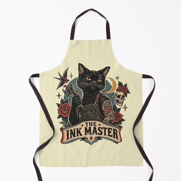 Item preview, Black Cat Tattoo Artist Traditional Art designed and sold by Dogandesighn.