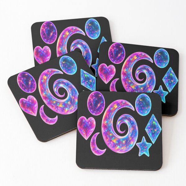 Item preview, Neon Cyber Cosmic Sticker Pack - Psychedelic Prismatic Celestial Art designed and sold by Breezes-of-Ida.