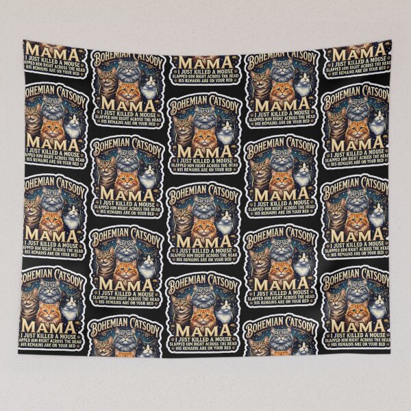 Item preview, Bohemian Catsody Cute Cat Mama designed and sold by RealestInternet.