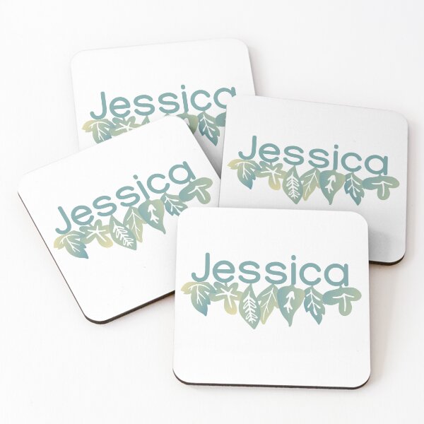 Item preview, Jessica Green Leaf Motif Name Design designed and sold by LDJBlank.