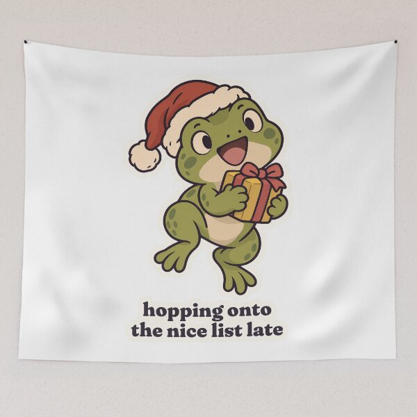 Item preview, Christmas Frog Hopping Onto the Nice List Late designed and sold by OuqCreations.