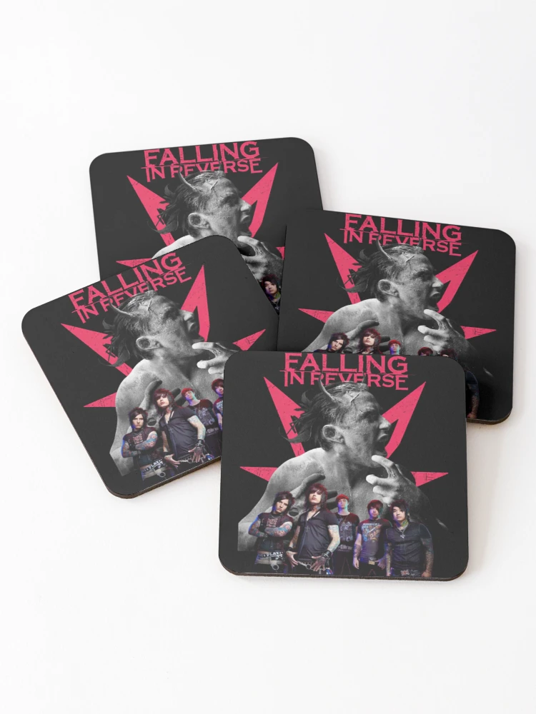 Thumbnail 1 of 5, Coasters (Set of 4), Full Band Falling In Reverse designed and sold by vodevinfrogart.