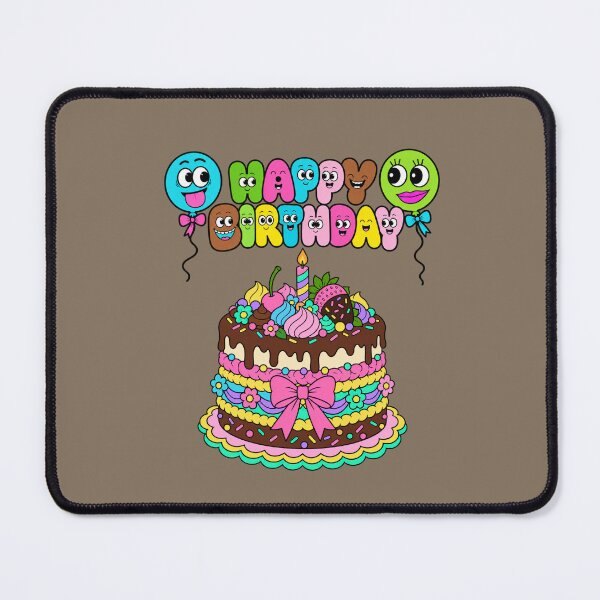 Item preview, Funny Happy Birthday Cake & Balloons designed and sold by Aimetoi.