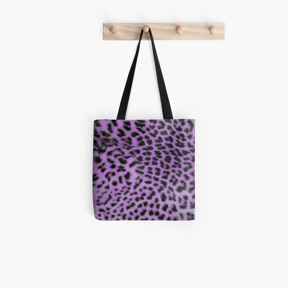 bright leopard print ultra violet Tote Bag