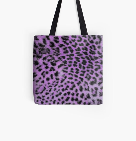 bright leopard print ultra violet All Over Print Tote Bag