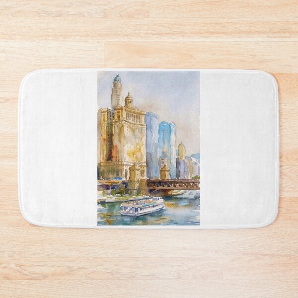 Item preview, Chicago River London Guarantee Building Watercolor designed and sold by caracatita75.