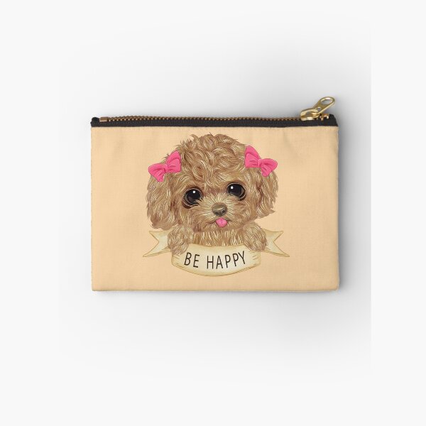 Item preview, Be Happy Cute Yorkie Puppy – Kawaii Dog Design designed and sold by MushArtist.