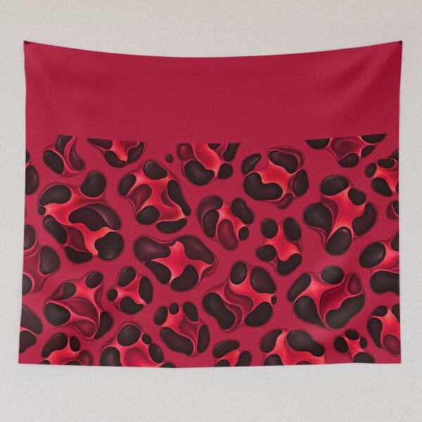 Item preview, Ruby Crimson Cellular Pattern – Luxury Textile Design designed and sold by annenambiro.