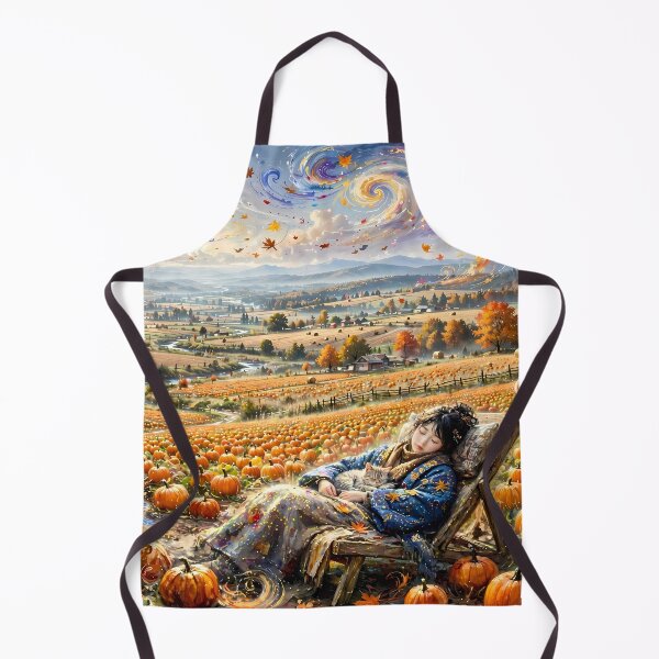 Item preview, Girl with Cat in Pumpkin Patch designed and sold by m-y-A-I-A-R-T-.