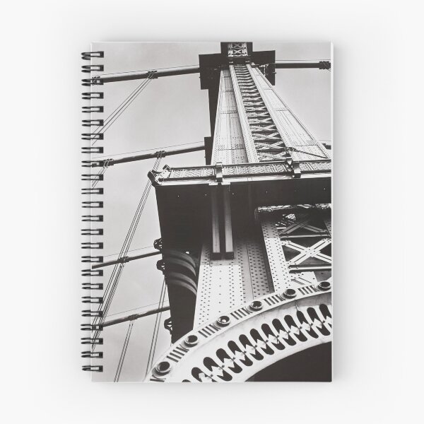 Item preview, Manhattan Bridge, From Bowery and Canal Street, Manhattan to Warren and Bridge Street, Brooklyn, Manhattan vintage 1930's black and white photograph by Berenice Abbott designed and sold by Astrid Arkhangelsky.