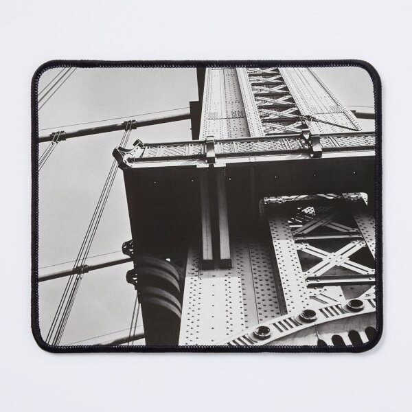 Item preview, Manhattan Bridge, From Bowery and Canal Street, Manhattan to Warren and Bridge Street, Brooklyn, Manhattan vintage 1930's black and white photograph by Berenice Abbott designed and sold by Astrid Arkhangelsky.