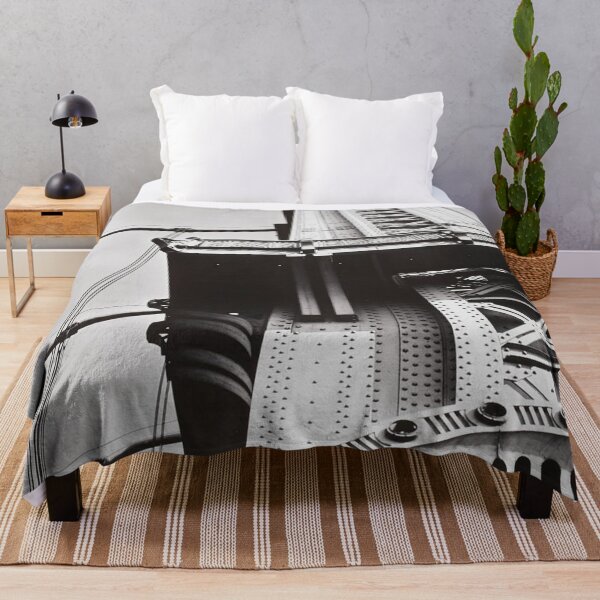 Item preview, Manhattan Bridge, From Bowery and Canal Street, Manhattan to Warren and Bridge Street, Brooklyn, Manhattan vintage 1930's black and white photograph by Berenice Abbott designed and sold by Astrid Arkhangelsky.