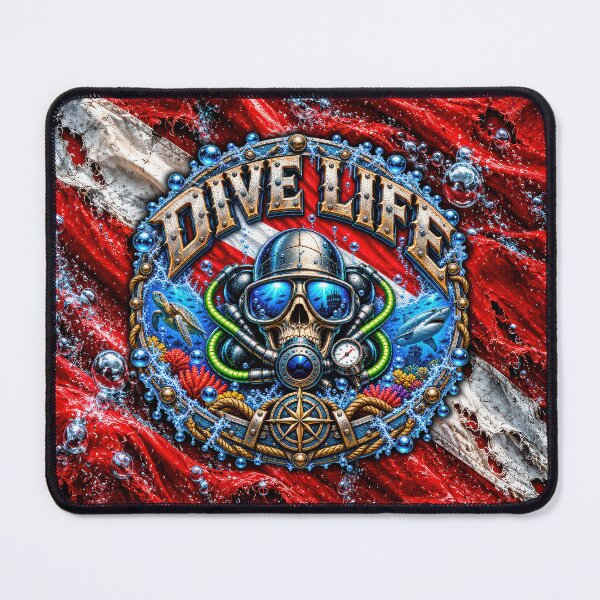 Item preview, Dive Life Skull Scuba Diving Challenge Coin Wall Art | Breathe Deep Live Free Ocean Diver Design designed and sold by artistwill.