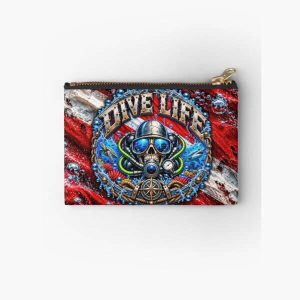 Item preview, Dive Life Skull Scuba Diving Challenge Coin Wall Art | Breathe Deep Live Free Ocean Diver Design designed and sold by artistwill.