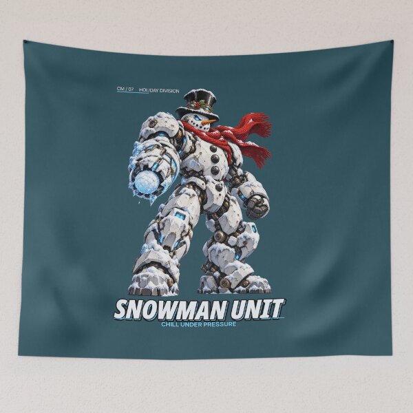 Item preview, Snowman Unit - Chill Under Pressure Winter Robot designed and sold by slemfiskz.