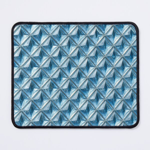 Item preview, Blue Crystal Geometric Pattern – Icy Diamond Faceted Texture designed and sold by Kaleidoscope Print.