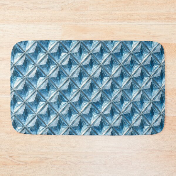 Item preview, Blue Crystal Geometric Pattern – Icy Diamond Faceted Texture designed and sold by Kaleidoscope Print.