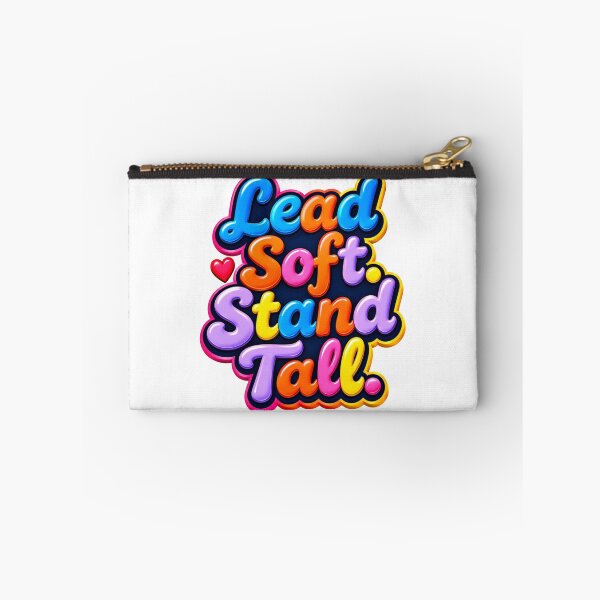 Item preview, Lead Soft Stand Tall, Colorful Confidence & Kindness Typography designed and sold by Aarvya Fashion Club ( A.F.C ).