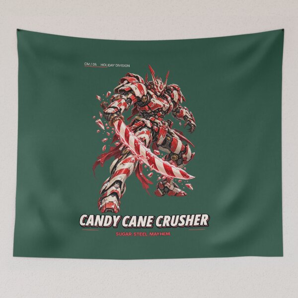 Item preview, Candy Cane Crusher - Sugar Steel Mayhem Mecha Samurai designed and sold by slemfiskz.