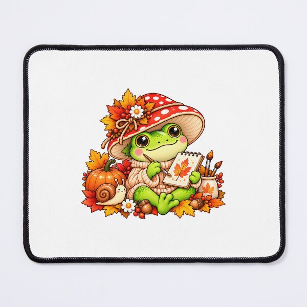 Item preview, Autumn Painting Frog – Cozy Cottagecore Art designed and sold by VISO-art.