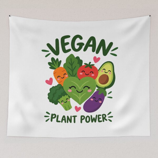 Item preview, Vegan Plant Power – Cute Vegetable Illustration art designed and sold by JrNergal.