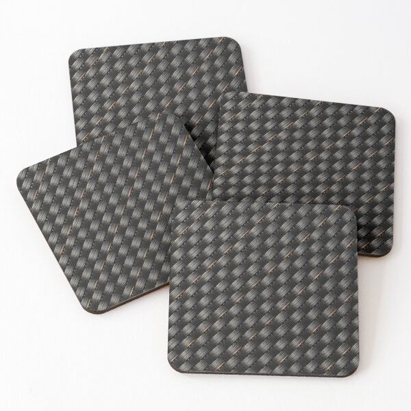 Item preview, Black Carbon Fiber Weave with Copper Accents – Luxury Technical Texture designed and sold by Kaleidoscope Print.