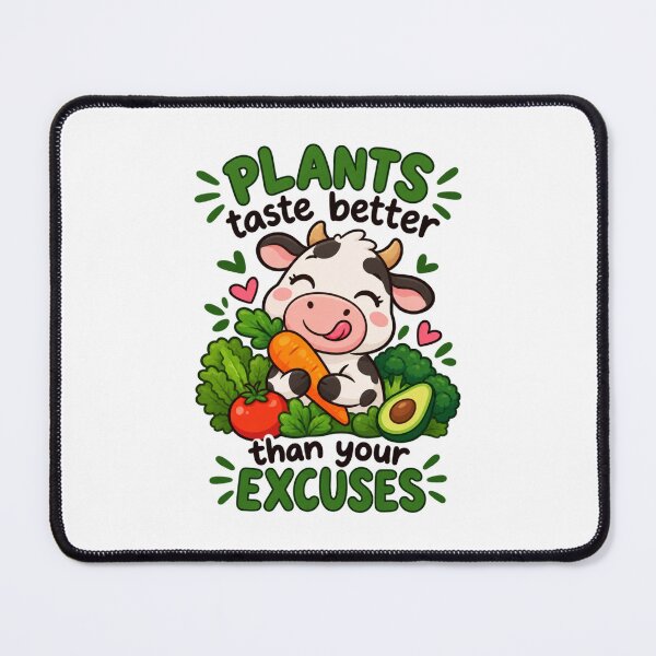Item preview, Funny Vegan Cow - Plants Taste Better Than Your Excuses designed and sold by JrNergal.