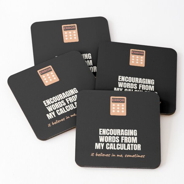 Item preview, Encouraging Words From My Calculator Funny Math designed and sold by The Cozy Design Studio.