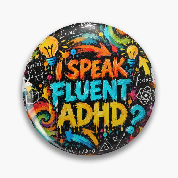 Item preview, I Speak Fluent ADHD – Colorful Neurodivergent Brain Art designed and sold by CollectionsJEm.