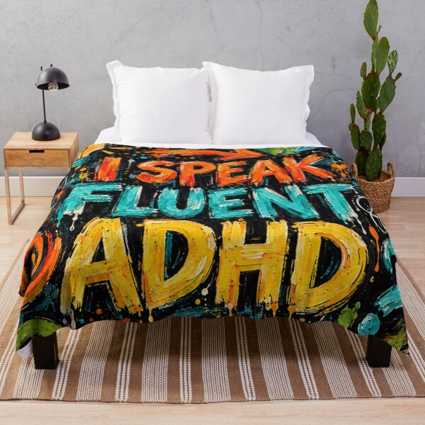 Item preview, I Speak Fluent ADHD – Colorful Neurodivergent Brain Art designed and sold by CollectionsJEm.