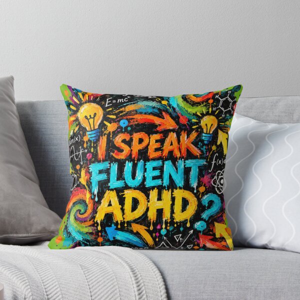 Item preview, I Speak Fluent ADHD – Colorful Neurodivergent Brain Art designed and sold by CollectionsJEm.