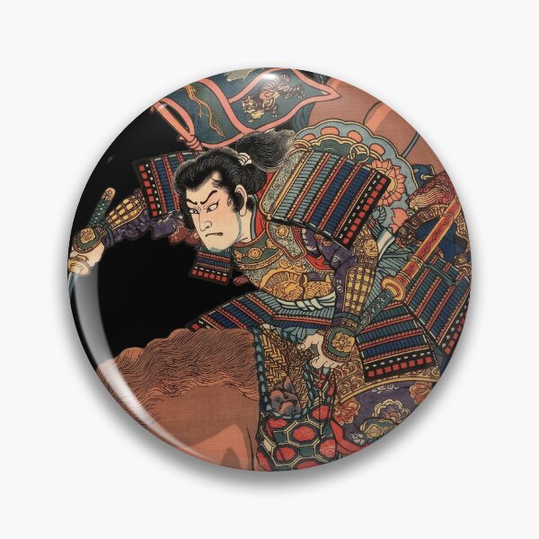 Item preview, The Brave Cavalry - Ornate Samurai Warrior on Horse Ukiyo-e Art designed and sold by whiteblackcat.