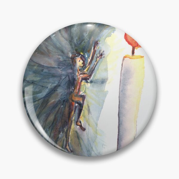 Item preview, Fire Sprite Reaching for Candlelight, Dark Fairy Watercolor designed and sold by FaireWaveArt.